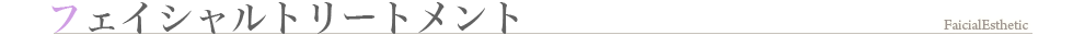 フェイシャルトリートメント